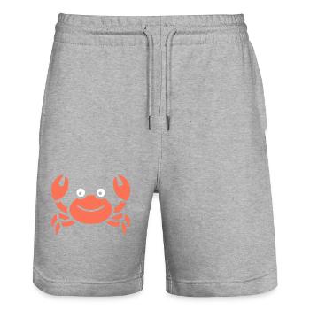Krebs - Stanley/Stella Unisex Bio Joggingshorts Trainer  - Grau meliert - Vorne - Nik (191cm) & Marisol (170cm)
