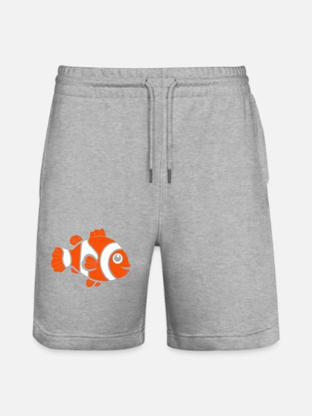 Clownfisch - Stanley/Stella Unisex Bio Joggingshorts Trainer - Grau meliert