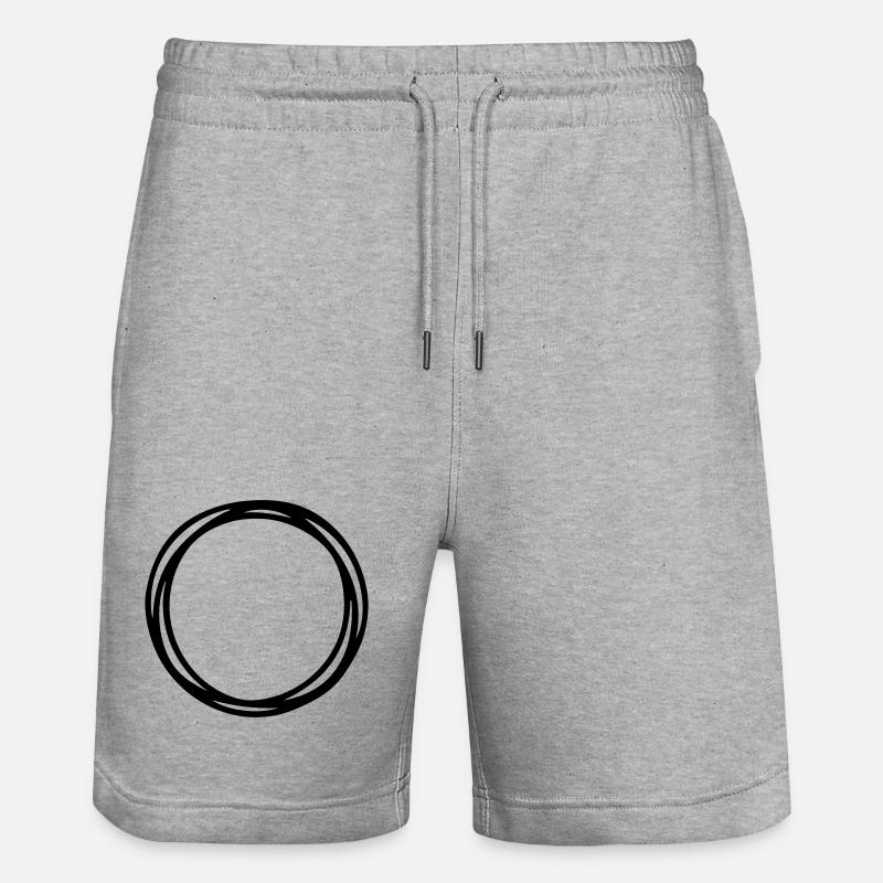 Kreise und Kreise - Stanley/Stella Unisex Bio Joggingshorts Trainer  - Grau meliert