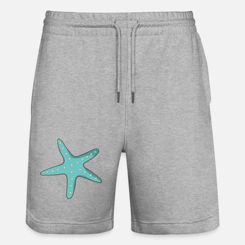 Seestern - Stanley/Stella Unisex Bio Joggingshorts Trainer  - Grau meliert