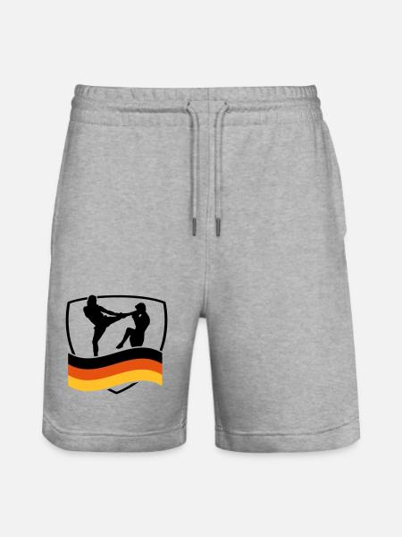 deutschland_kampfsport_1 - Stanley/Stella Unisex Bio Joggingshorts Trainer - Grau meliert