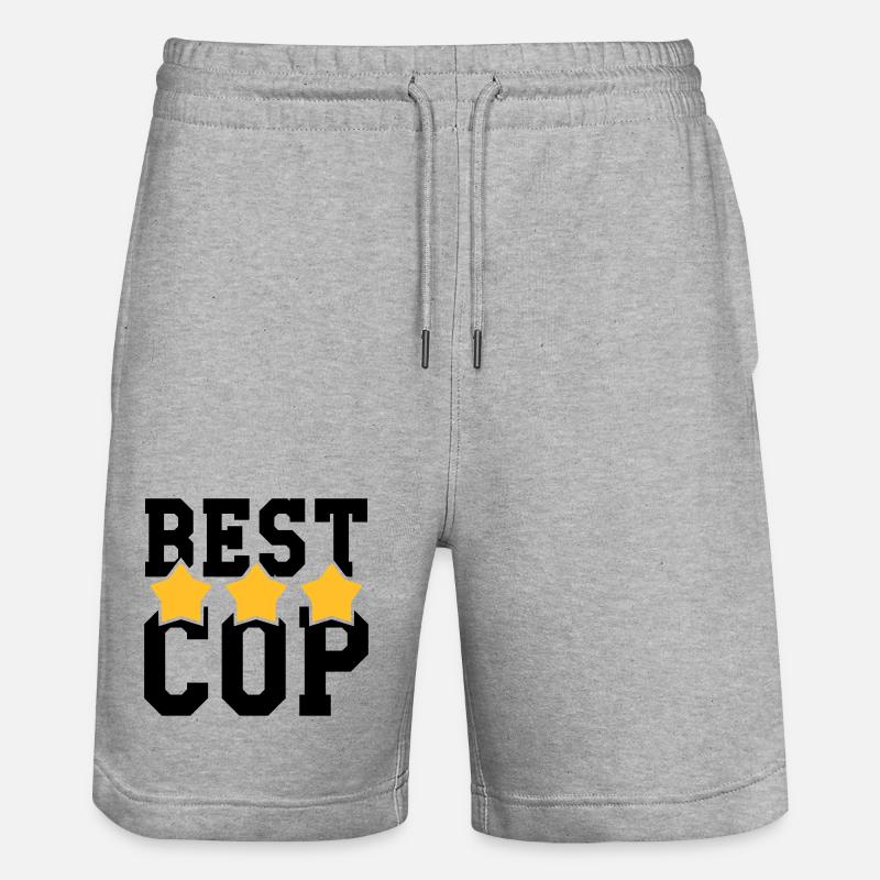 Best Cop ! - Short de jogging bio TRAINER Stanley/Stella unisexe - gris chiné