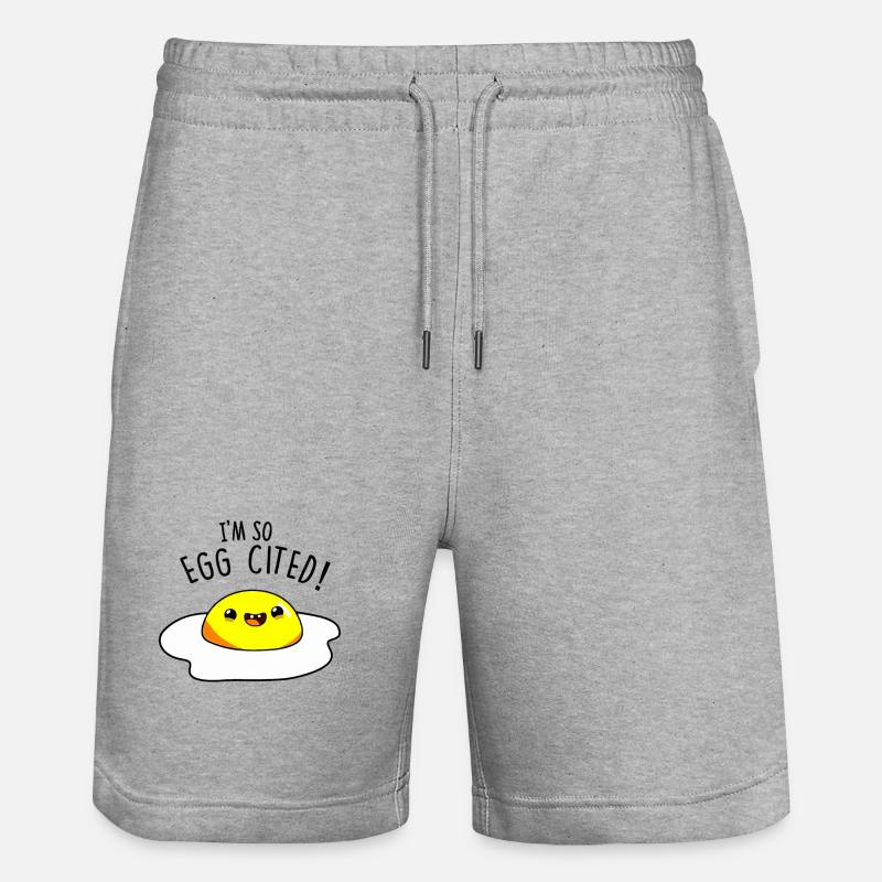 Conception en forme d’œuf - Short de jogging bio TRAINER Stanley/Stella unisexe - gris chiné