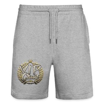 VIP Client - Stanley/Stella Unisex Bio Joggingshorts Trainer  - Grau meliert - Vorne - Nik (191cm) & Marisol (170cm)