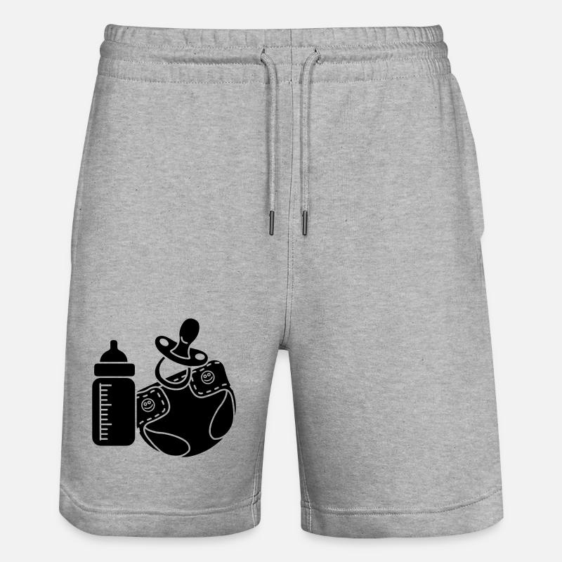 Nécessités pour bébé - Short de jogging bio TRAINER Stanley/Stella unisexe - gris chiné