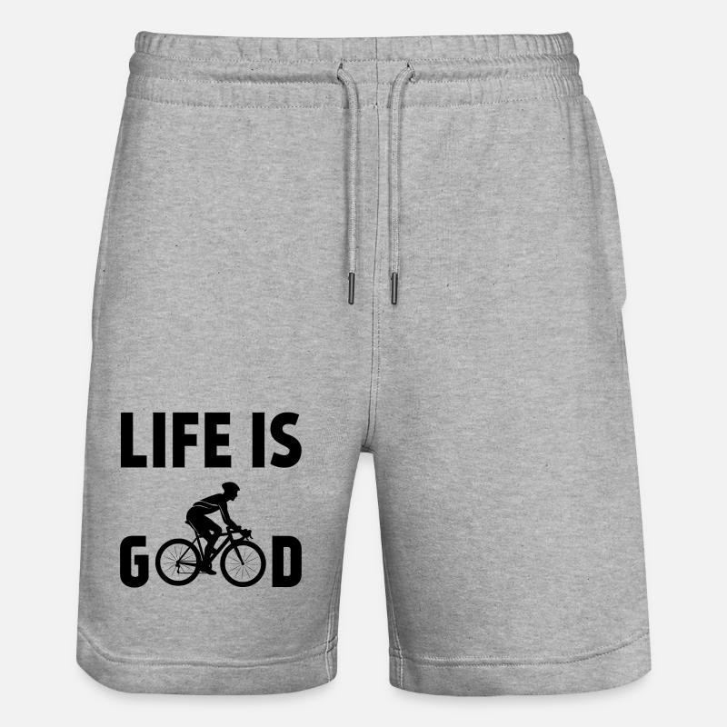 Cyclisme - La vie est belle - Short de jogging bio TRAINER Stanley/Stella unisexe - gris chiné