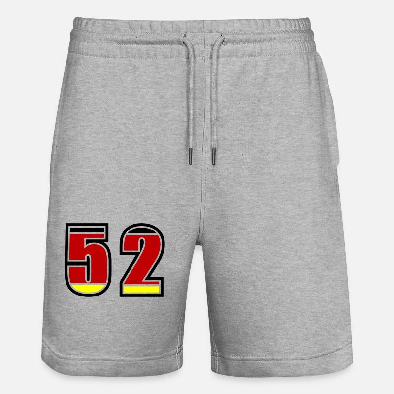 52 Numéro Allemagne Jersey - Short de jogging bio TRAINER Stanley/Stella unisexe - gris chiné