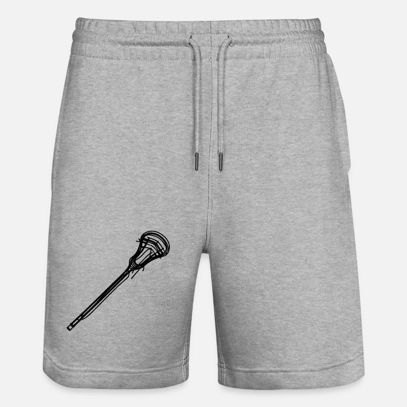 Croquis de bâton de crosse - Short de jogging bio TRAINER Stanley/Stella unisexe - gris chiné