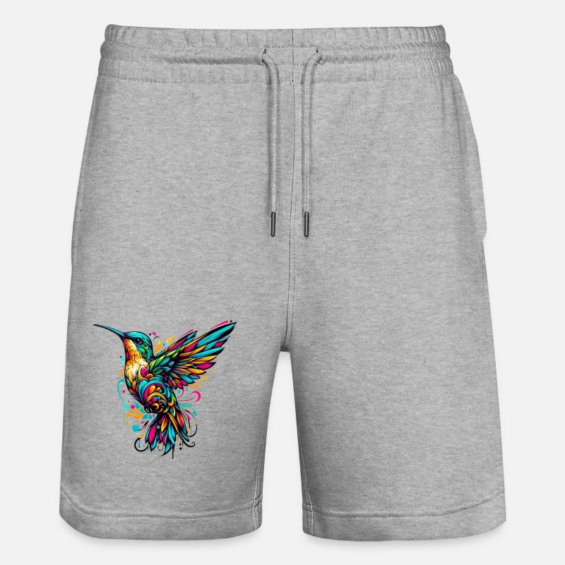 Kolibri - Stanley/Stella Unisex Bio Joggingshorts Trainer - Grau meliert