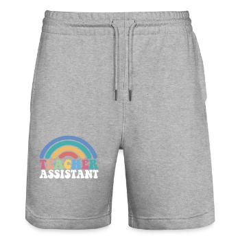 Substitute Teacher Teacher Assistant School - Stanley/Stella Unisex Bio Joggingshorts Trainer  - Grau meliert - Vorne - Nik (191cm) & Marisol (170cm)