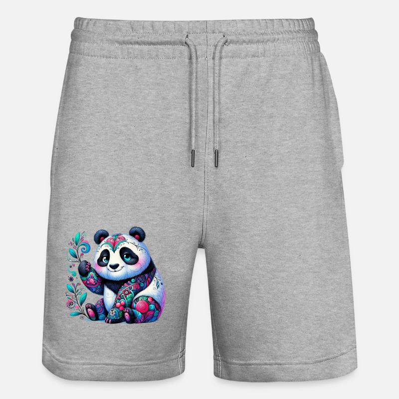 Panda - Short de jogging bio TRAINER Stanley/Stella unisexe - gris chiné