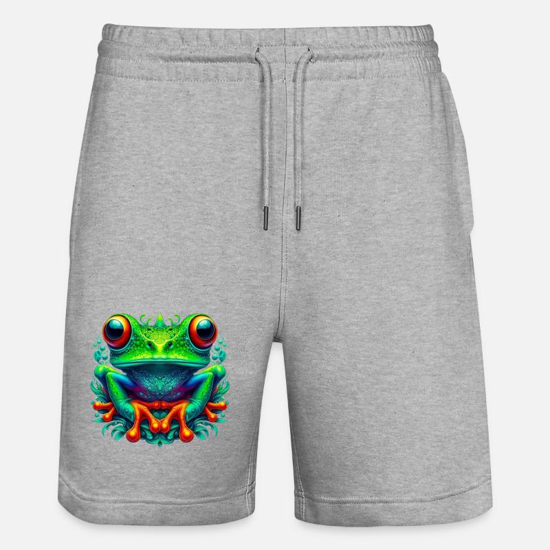 Grenouille - Short de jogging bio TRAINER Stanley/Stella unisexe - gris chiné