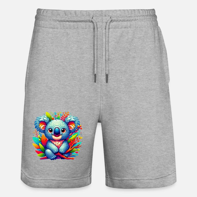 Koala - Stanley/Stella Trainer Unisex Organic Jogging Shorts - heather grey