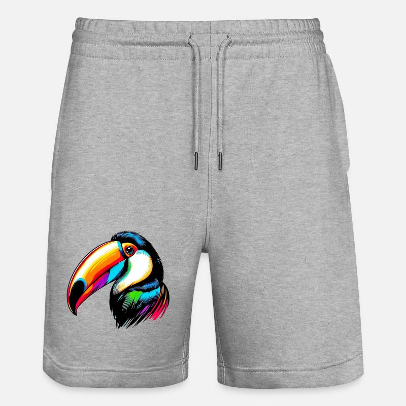 Tukan - Stanley/Stella Unisex Bio Joggingshorts Trainer  - Grau meliert