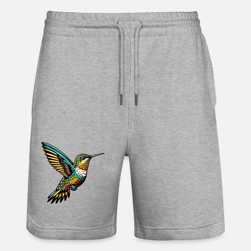 Kolibri - Stanley/Stella Unisex Bio Joggingshorts Trainer  - Grau meliert