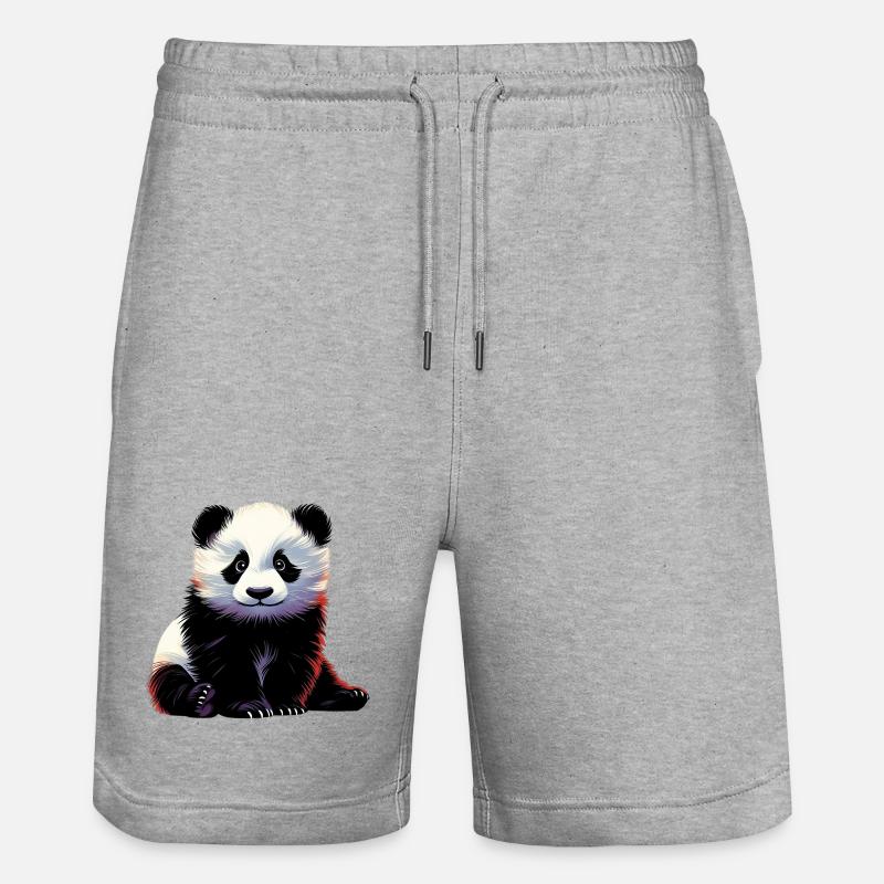 Panda - Short de jogging bio TRAINER Stanley/Stella unisexe - gris chiné