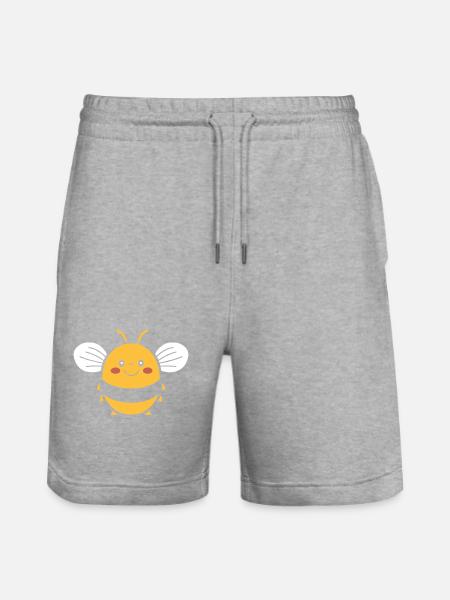 Bee - Stanley/Stella Trainer Unisex Organic Jogging Shorts - heather grey