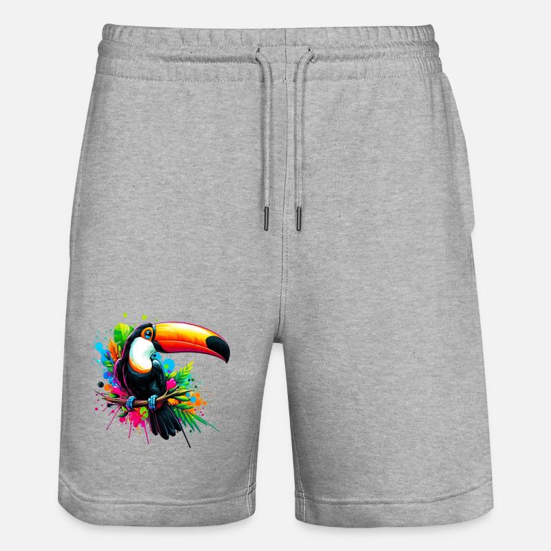 Toucan - Short de jogging bio TRAINER Stanley/Stella unisexe - gris chiné