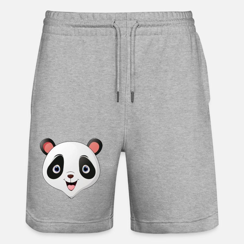 Visage de panda - Short de jogging bio TRAINER Stanley/Stella unisexe - gris chiné
