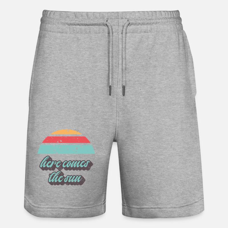 Coucher de soleil - Short de jogging bio TRAINER Stanley/Stella unisexe - gris chiné