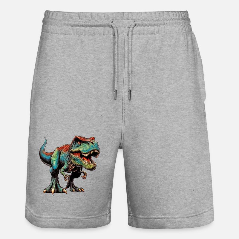 Dinosaure - Short de jogging bio TRAINER Stanley/Stella unisexe - gris chiné