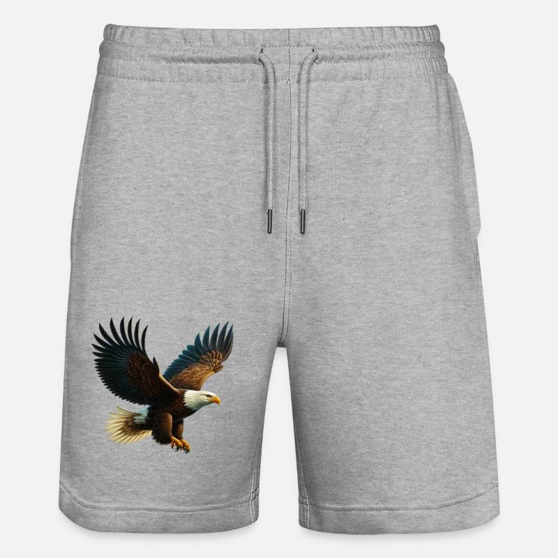 Aigle - Short de jogging bio TRAINER Stanley/Stella unisexe - gris chiné