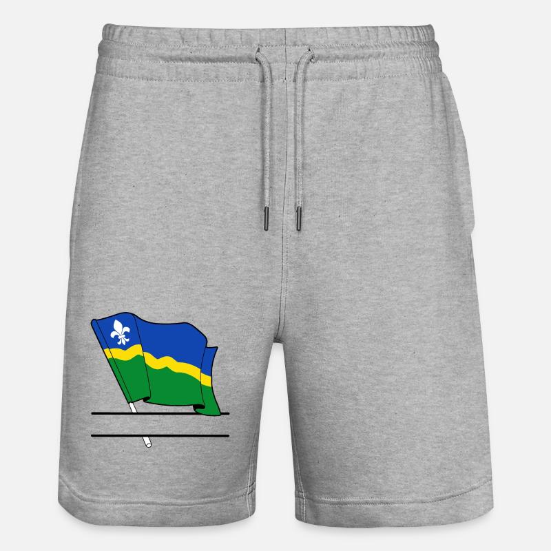 Drapeau Flevoland bannière de texte - Short de jogging bio TRAINER Stanley/Stella unisexe - gris chiné