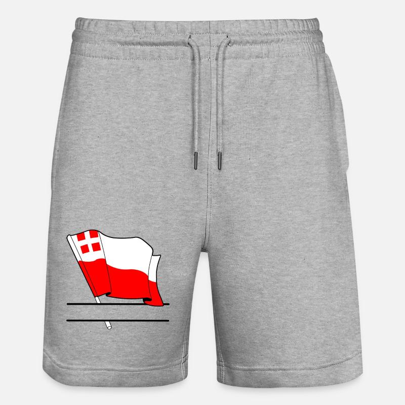 Drapeau Utrecht bandeau de texte - Short de jogging bio TRAINER Stanley/Stella unisexe - gris chiné