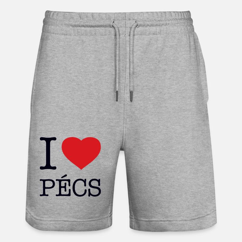 J’ADORE LES PECTORAUX - Short de jogging bio TRAINER Stanley/Stella unisexe - gris chiné