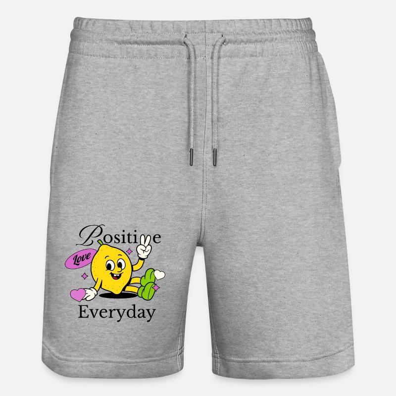 Limonades Citrons Amour Positif Au Quotidien - Short de jogging bio TRAINER Stanley/Stella unisexe - gris chiné