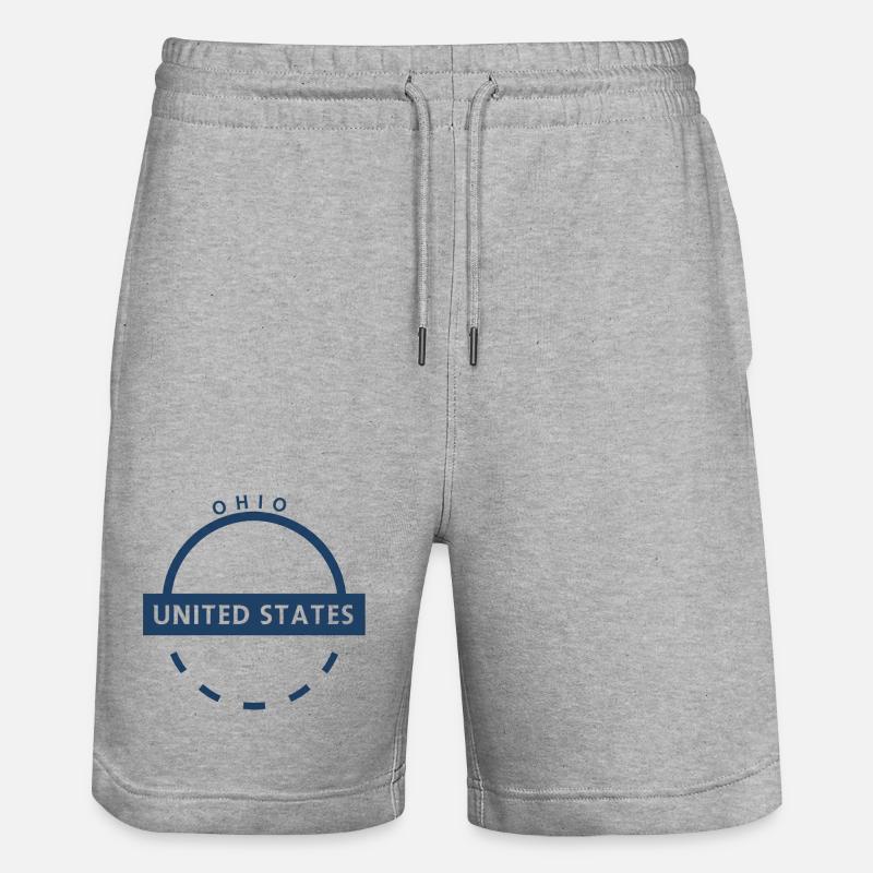 Emblème de l'Ohio aux États-Unis - Short de jogging bio TRAINER Stanley/Stella unisexe - gris chiné