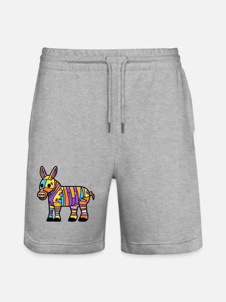 Donkey Halloween Zombie - Stanley/Stella Trainer Unisex Organic Jogging Shorts - heather grey