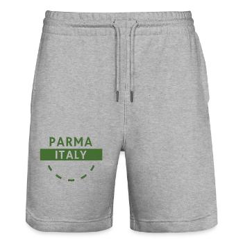 Parma Italien Grünes Emblem - Stanley/Stella Unisex Bio Joggingshorts Trainer  - Grau meliert - Vorne - Nik (191cm) & Marisol (170cm)