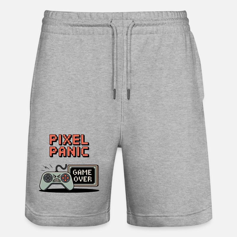 Pixel Panic – Game Over Rage Mode - Short de jogging bio TRAINER Stanley/Stella unisexe - gris chiné