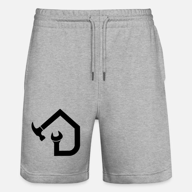 Artisan Concierge – Clé à marteau - Short de jogging bio TRAINER Stanley/Stella unisexe - gris chiné