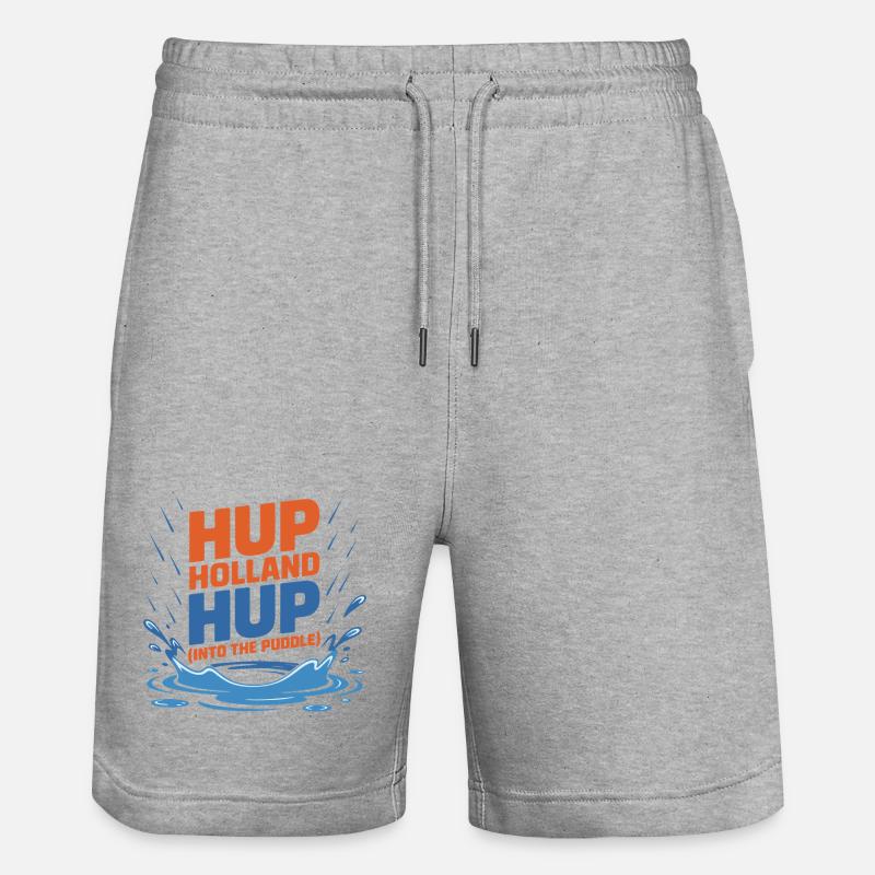 Hup Holland Hup Éclaboussure de flaque - Short de jogging bio TRAINER Stanley/Stella unisexe - gris chiné