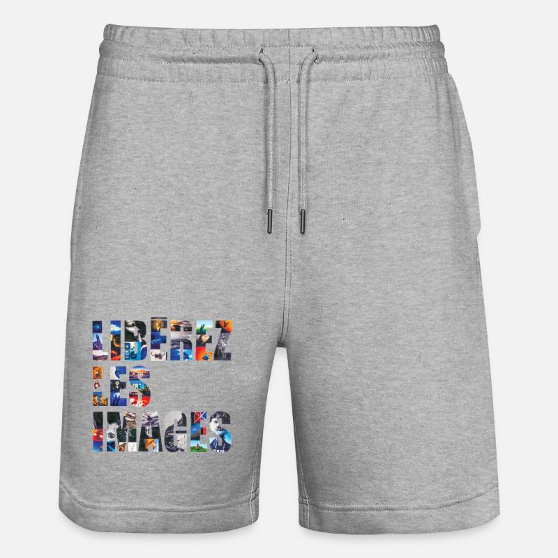 LIBÉREZ LES IMAGE - let's talk - Short de jogging bio TRAINER Stanley/Stella unisexe - gris chiné