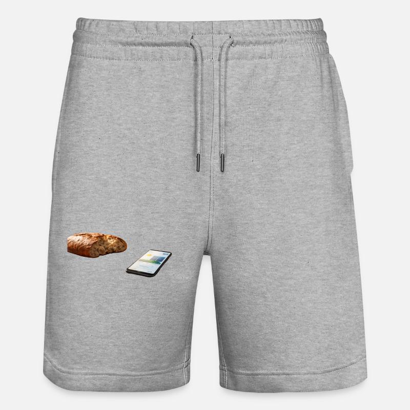 Bread - Stanley/Stella Trainer Unisex Organic Jogging Shorts - heather grey