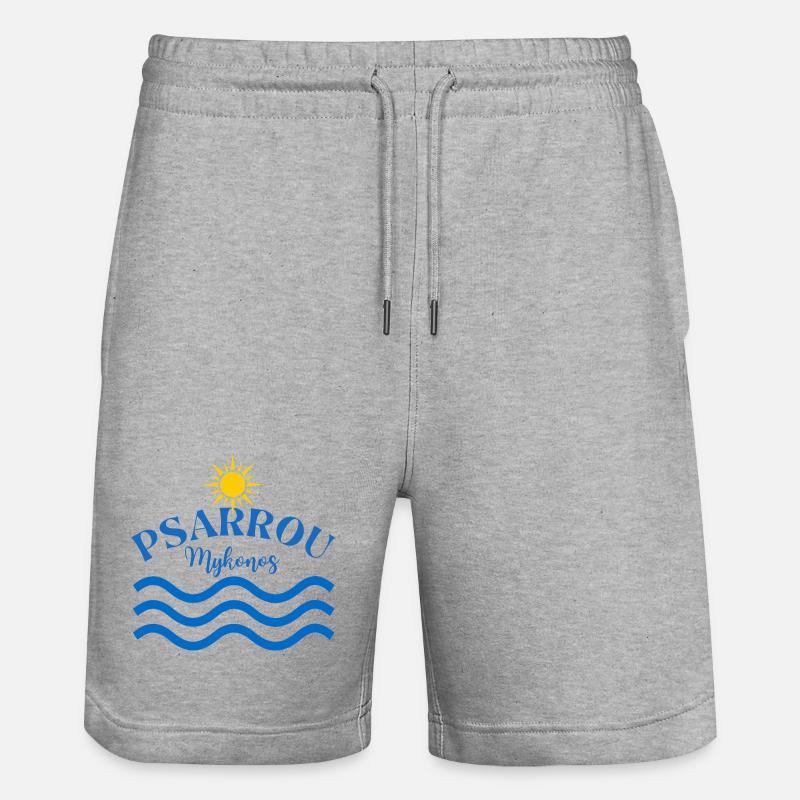 Vagues du Soleil de Psarrou Mykonos - Short de jogging bio TRAINER Stanley/Stella unisexe - gris chiné