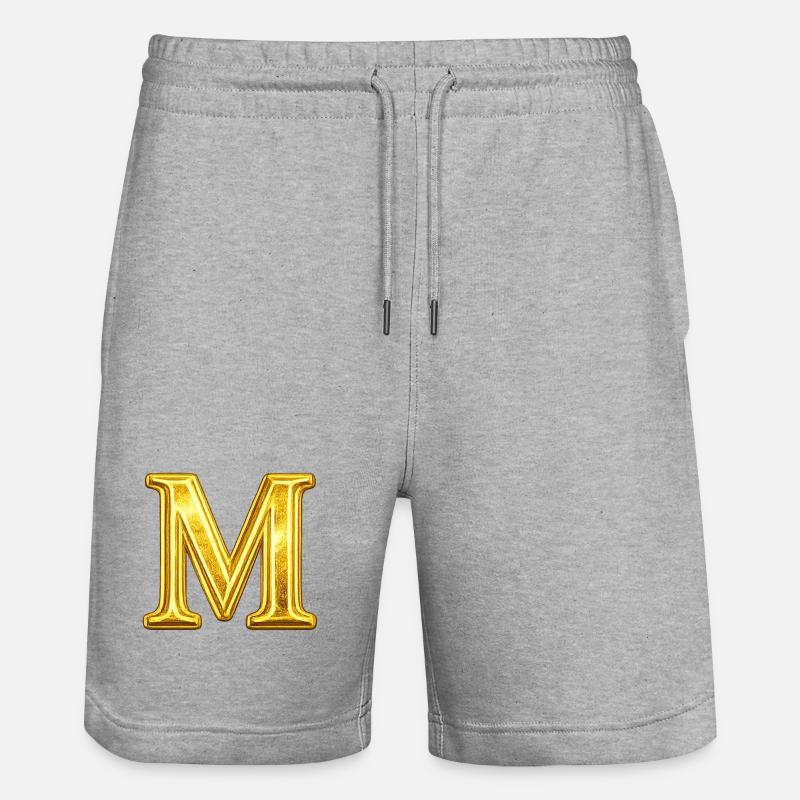 Brillant en cristal M doré - Short de jogging bio TRAINER Stanley/Stella unisexe - gris chiné