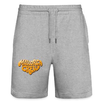 Mallorca Crew Bubble Logo - Stanley/Stella Unisex Bio Joggingshorts Trainer  - Grau meliert - Vorne - Nik (191cm) & Marisol (170cm)