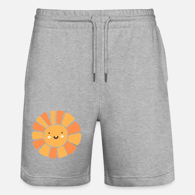 Kawaii Sun - Stanley/Stella Trainer Unisex Organic Jogging Shorts - heather grey