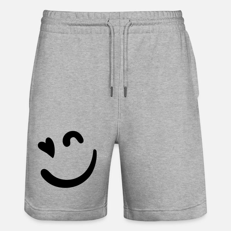 Logo Beacon – Vert néon - Short de jogging bio TRAINER Stanley/Stella unisexe - gris chiné