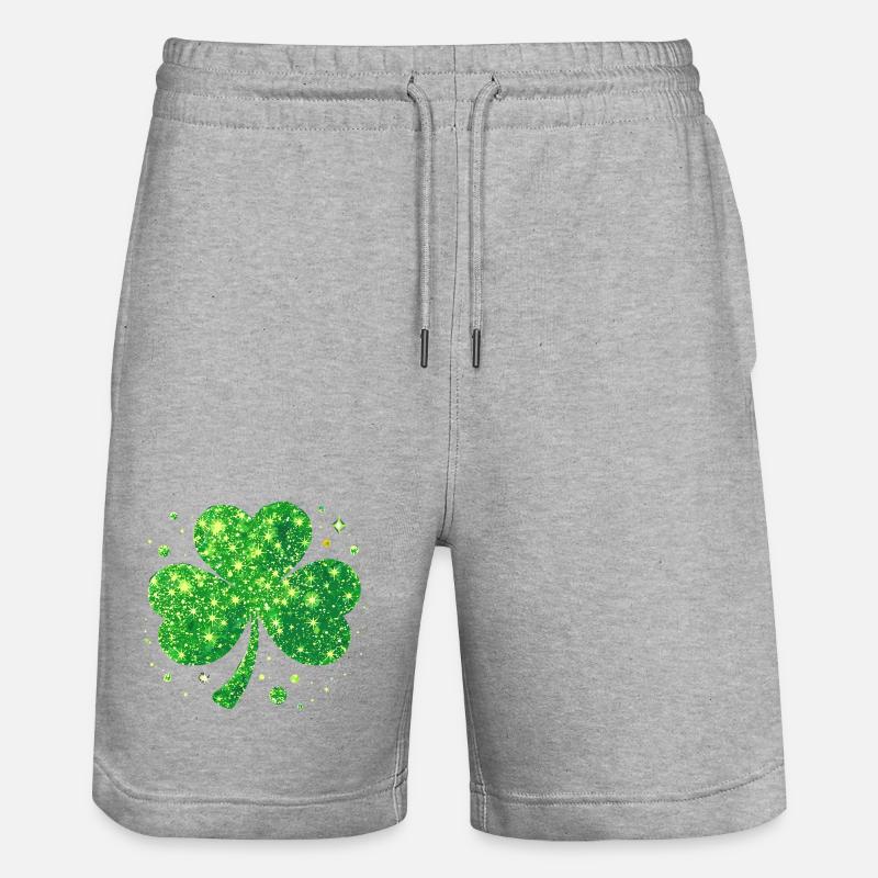 Fête de la Saint-Patrick Trèfle Lucky - Short de jogging bio TRAINER Stanley/Stella unisexe - gris chiné