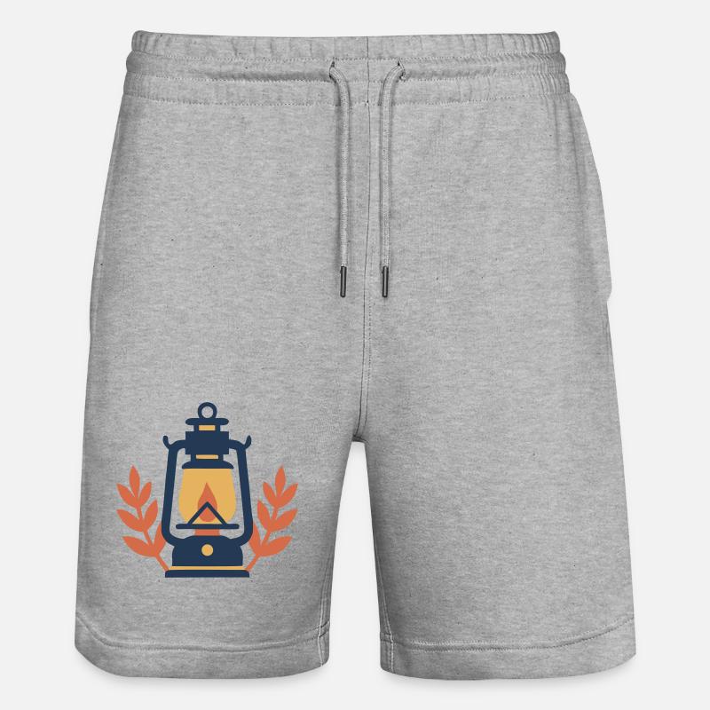 Forêt naturelle Camping Lantern - Short de jogging bio TRAINER Stanley/Stella unisexe - gris chiné
