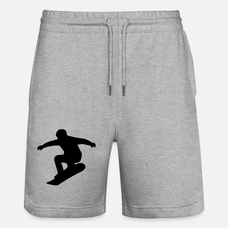 Snowboarders - Short de jogging bio TRAINER Stanley/Stella unisexe - gris chiné