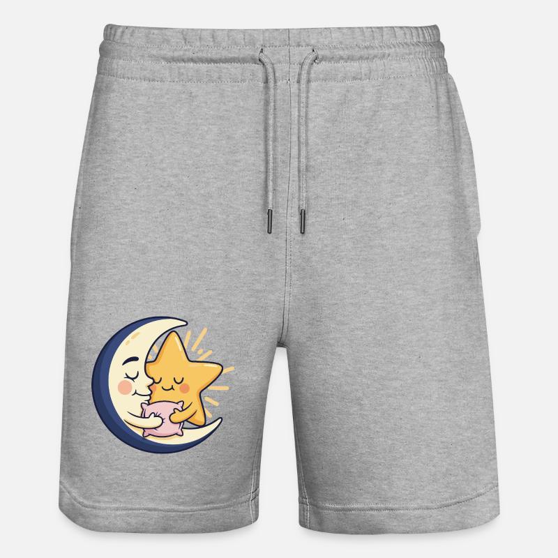 Lune et Étoile Câlinent Amies - Short de jogging bio TRAINER Stanley/Stella unisexe - gris chiné