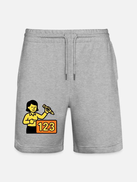 Enseignant Math 123 School - Short de jogging bio TRAINER Stanley/Stella unisexe - gris chiné