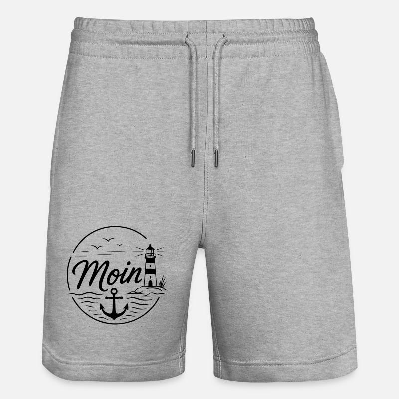Hello - Stanley/Stella Trainer Unisex Organic Jogging Shorts - heather grey