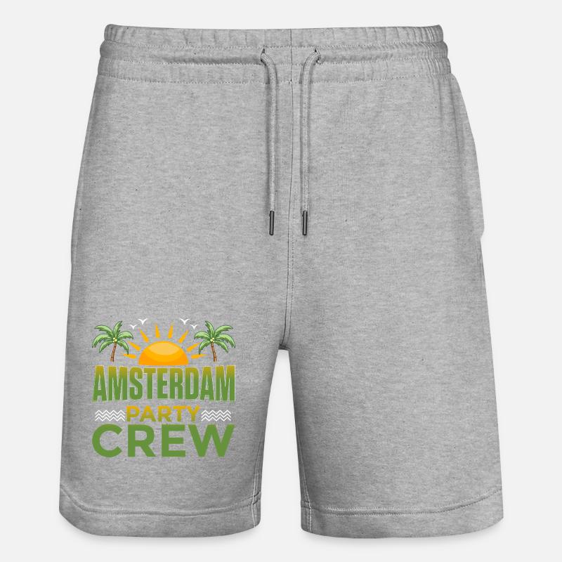 Amsterdam Party Crew - Short de jogging bio TRAINER Stanley/Stella unisexe - gris chiné